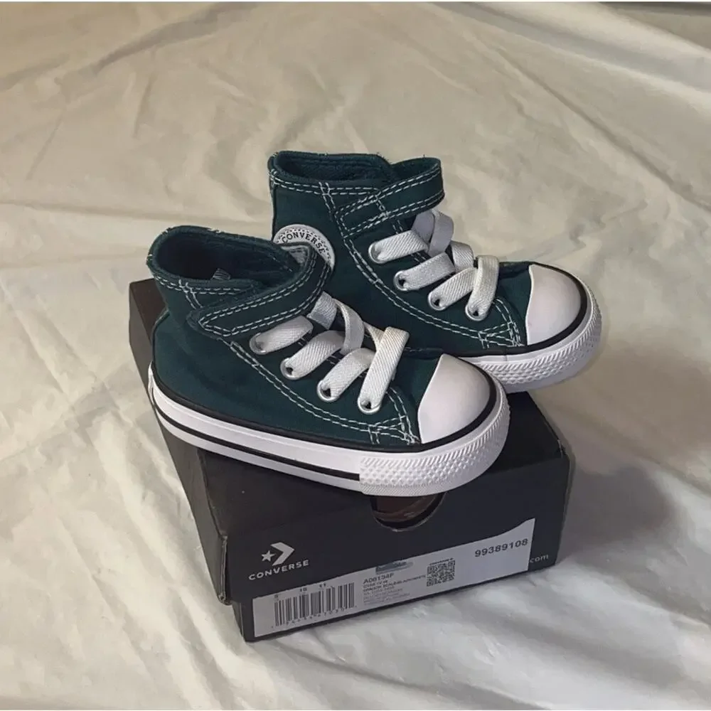 Converse CTAS 1V High Top Sneaker Infant Size 3 - Green - A06134F - Excellent